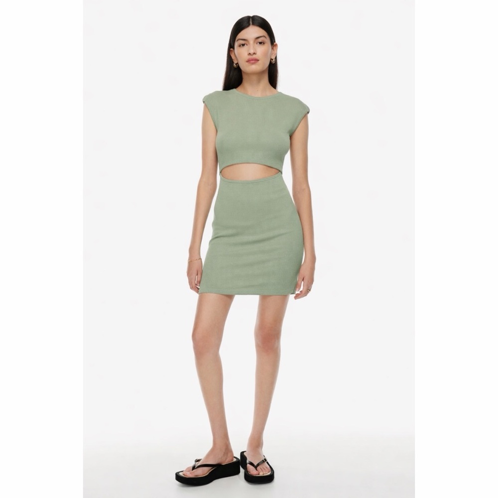 Aritzia Wilfred Free Cut Out Knit Mini Dress